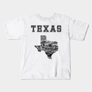 Texas City Map Kids T-Shirt